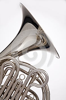 French Horn Silver Isolated On White