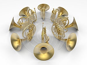 French horns circular array