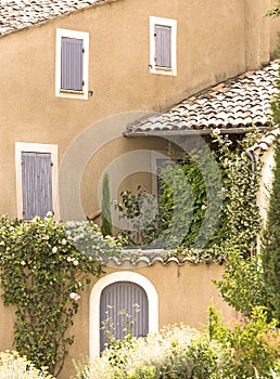 French house in village. France.