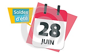 French 2023 june 28 calendar