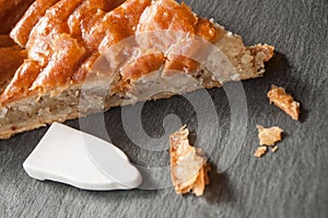 French kingcake on chalkboard