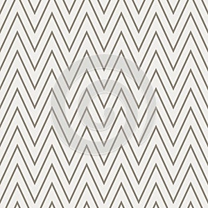 French Linen Chevron Stripe Texture Background. Ecru Flax Seamless Pattern. Ikat Zig Zag Edge Line Swatch. Off White Unbleached