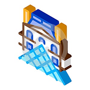 French louvre isometric icon vector illustration