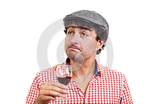 French man tasting some wine