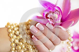 French manicure. photo