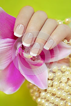 French manicure. photo