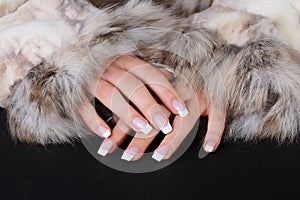 French manicure and furs