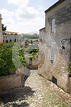 French medieval village Saint Emilion wine village near Bordeaux France