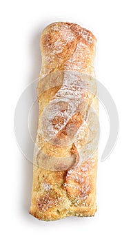 French mini baguette isolated on white