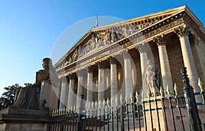 The French national Assembly-Bourbon palace , Paris, France