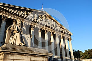 The French national Assembly-Bourbon palace , Paris, France