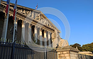 The French national Assembly-Bourbon palace , Paris, France