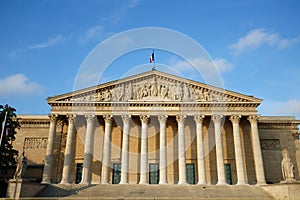 The French national Assembly- Bourbon palace , Paris, France