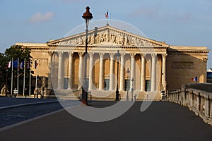 The French national Assembly- Bourbon palace , Paris, France