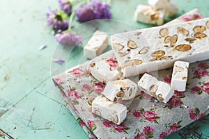 French Nougat with Almonds