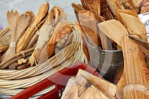 French olive wood market stall