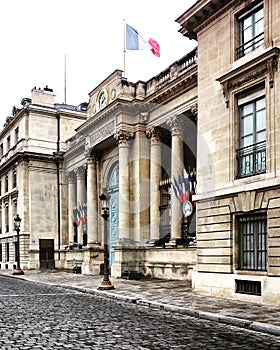 The French Parliament building in Paris, France.