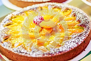 French pastries on display a confectionery shop in France