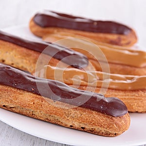 French pastry, eclair