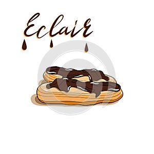 Vector illustration with eclair
