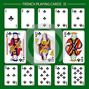 French playing cards suit clubs 2