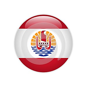 French Polynesia flag on button