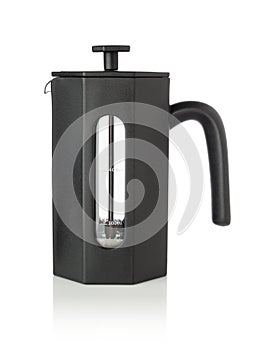 French press isolated on white
