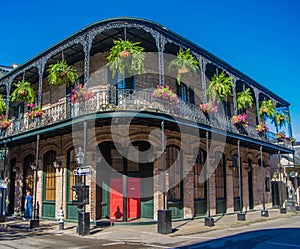 French Quarter architecture in New Orleans, Louisiana. photo