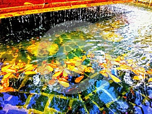 French Quarter New Orleans fountain in the park scenic view for tourists