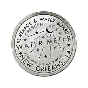 French Quarter New Orleans Louisiana Water Meter Sewerage Cover