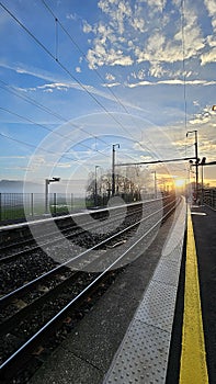 French railways sunrise