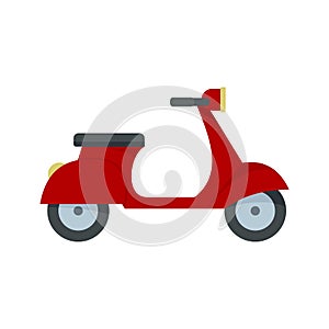 French retro scooter icon flat isolated vector