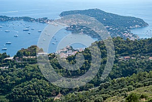 French Riviera. Cape Ferrat viewed from the Plateau Saint-Michel