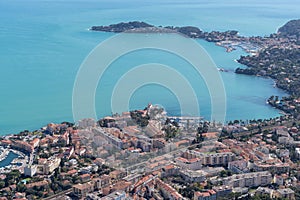 French Riviera. Cape Ferrat viewed from the Plateau Saint-Michel