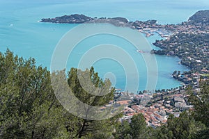 French Riviera. Cape Ferrat viewed from the Plateau Saint-Michel