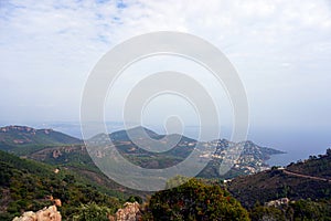 French riviera Cote d`azur mountains