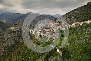 French Riviera, Saorge village: charm of the medieval city photo