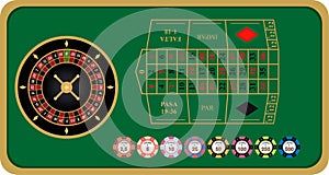 French roulette vector illustration
