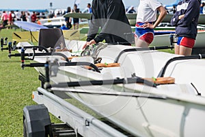 French Rowing Championship. Water Rowing boats