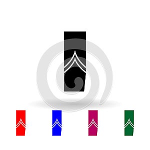 French sergeant regular military ranks and insignia multi color icon. Simple glyph, flat vector of Ranks in the French icons for
