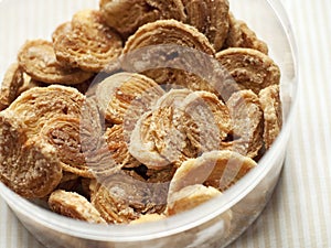 French snack palmier