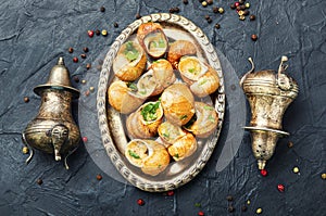 French snail dish