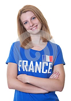 French soccer fan with red hair