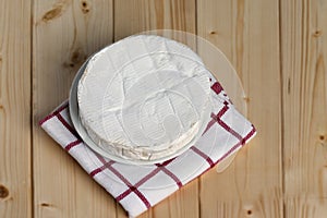 French soft cheese Coulommiers of the Brie family with a bloomy rind