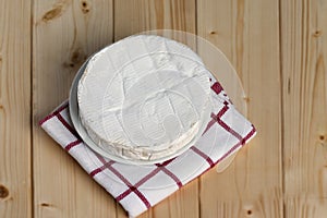 French soft cheese Coulommiers of the Brie family with a bloomy rind photo