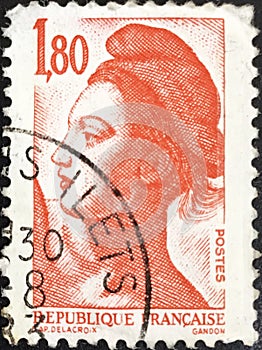 French stamp from the Freedom series by Pierre Gandon