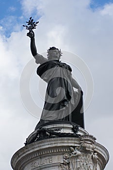 French statue of Liberty in Place de la Republique photo