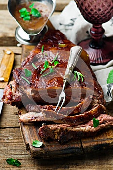 French-Style Flank Steak.style rustic