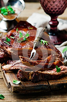 French-Style Flank Steak.style rustic
