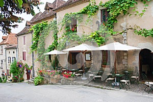 French terrace in village photo